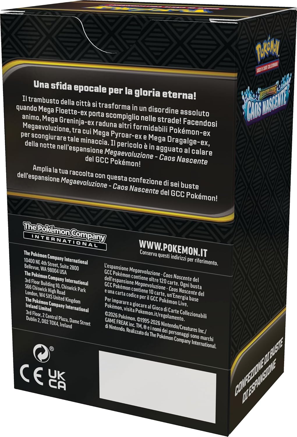 Pokémon Confezione 6 Bustine Megaevoluzione Caos Nascente ITA | Bundle 6 Booster GCC Pokémon - immagine 2