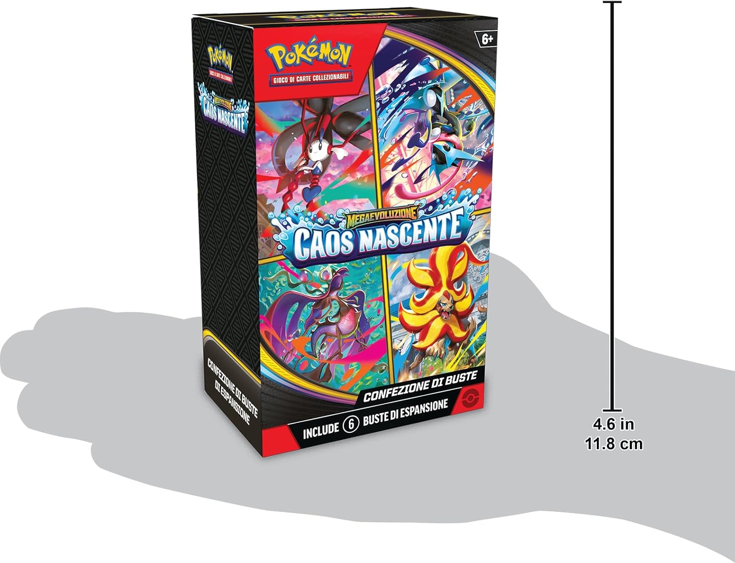 Pokémon Confezione 6 Bustine Megaevoluzione Caos Nascente ITA | Bundle 6 Booster GCC Pokémon - immagine 4