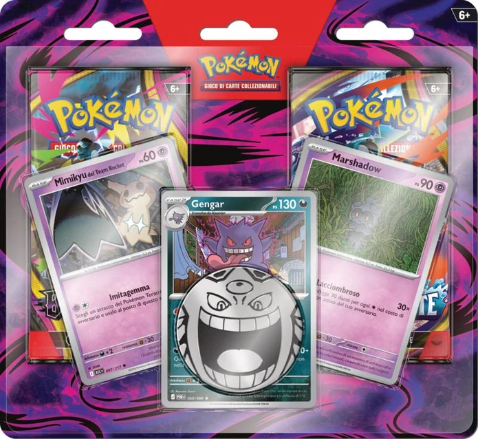 Pokémon Blister 2 Buste Gengar, Marshadow e Mimikyu ITA